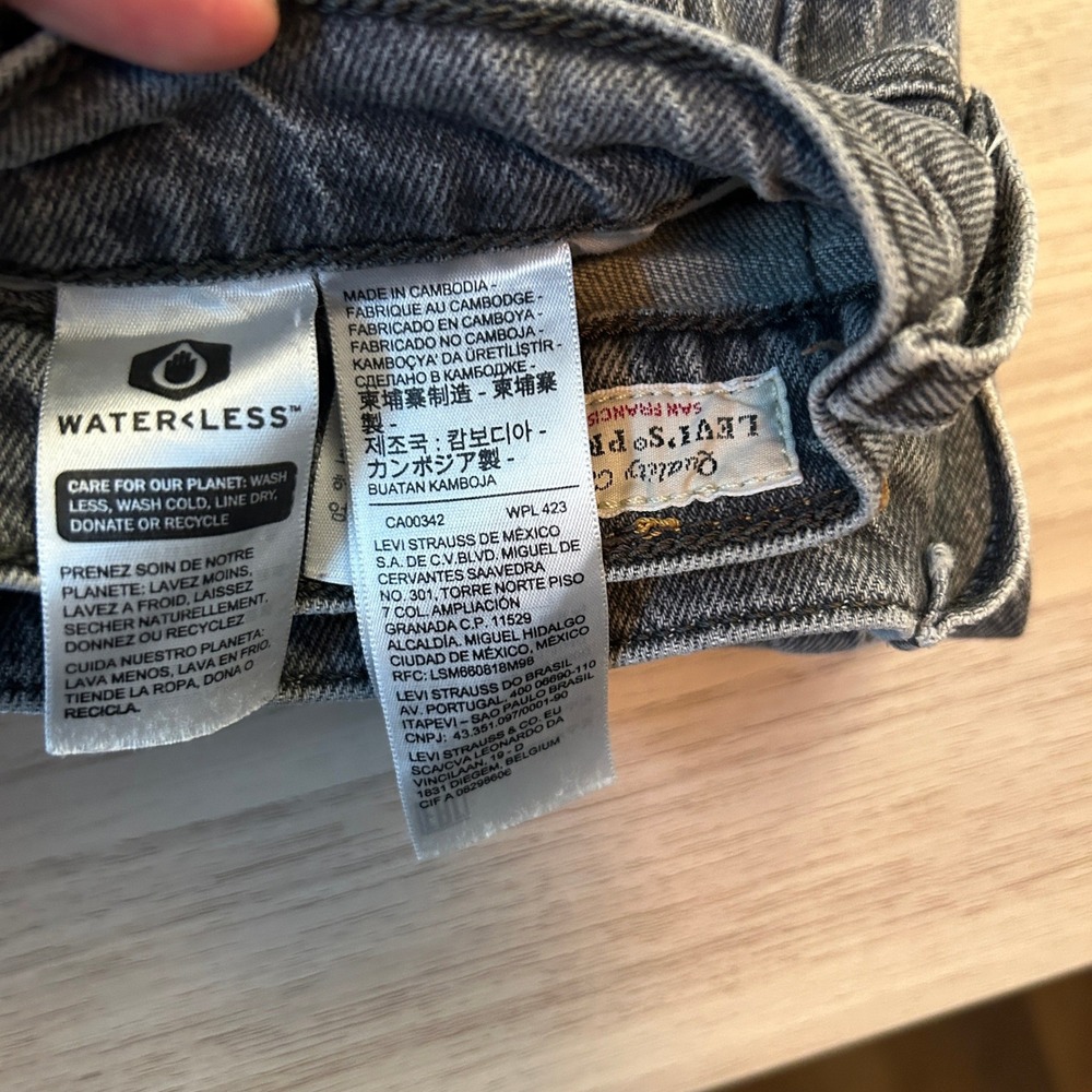 Levi's Premium Ribcage Straight Ankle Jeans Gray Wash Size 27 - Picture 9 of 10